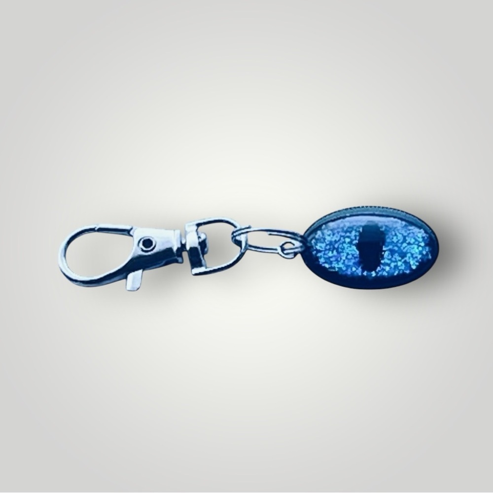𝑯𝒂𝒏𝒅𝒎𝒂𝒅𝒆 Blue Dragon Eye Keychain w/Gift Bag